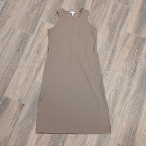 Athleta Sleeveless Tan Midi Dress